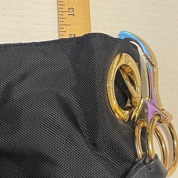 JPK Paris 75 Black Nylon with Leather Strap Gold Hardware Multi-Pocket Boho Bag - Picture 12 of 15